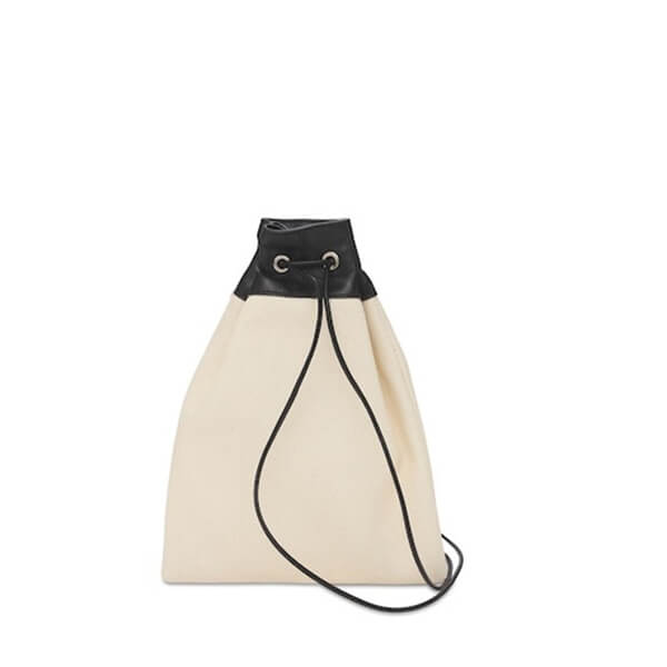 JIL SANDER+☆ロゴ ドローストリング キャンバス ポーチバッグ